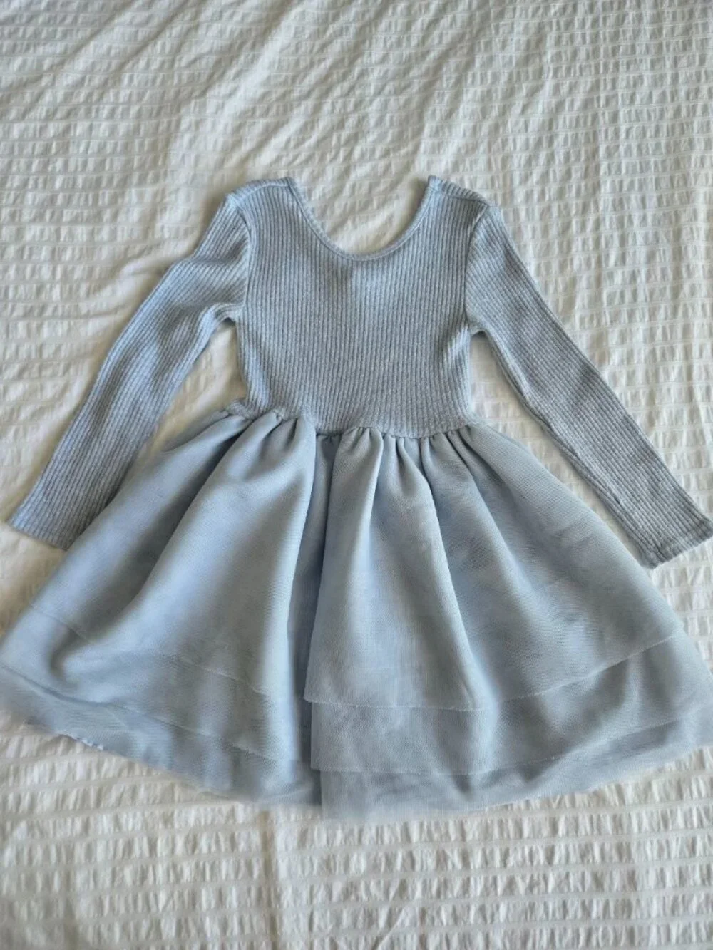 Gap Kids Girls Blue Tulle Dress Size 5T Long Sleeve Party Dress
